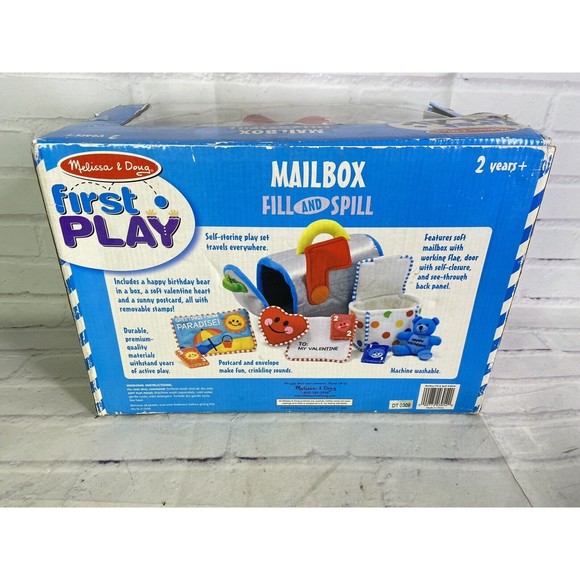 Melissa & Doug First Play Mailbox Fill and Spill 9 Soft Pieces Letters Stamps - Picture 5 of 7